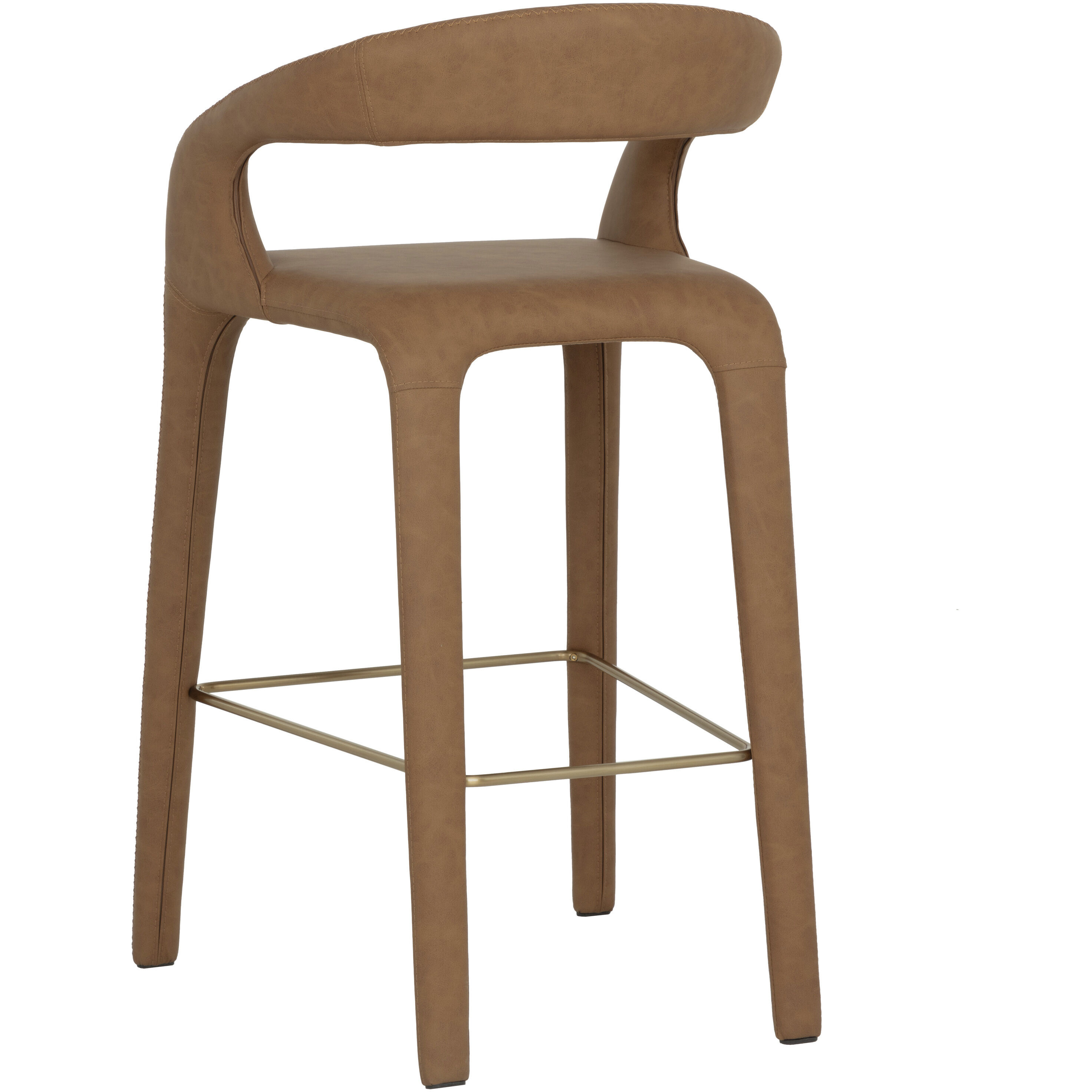 Atika 40.5 inch Milliken Cognac Barstool